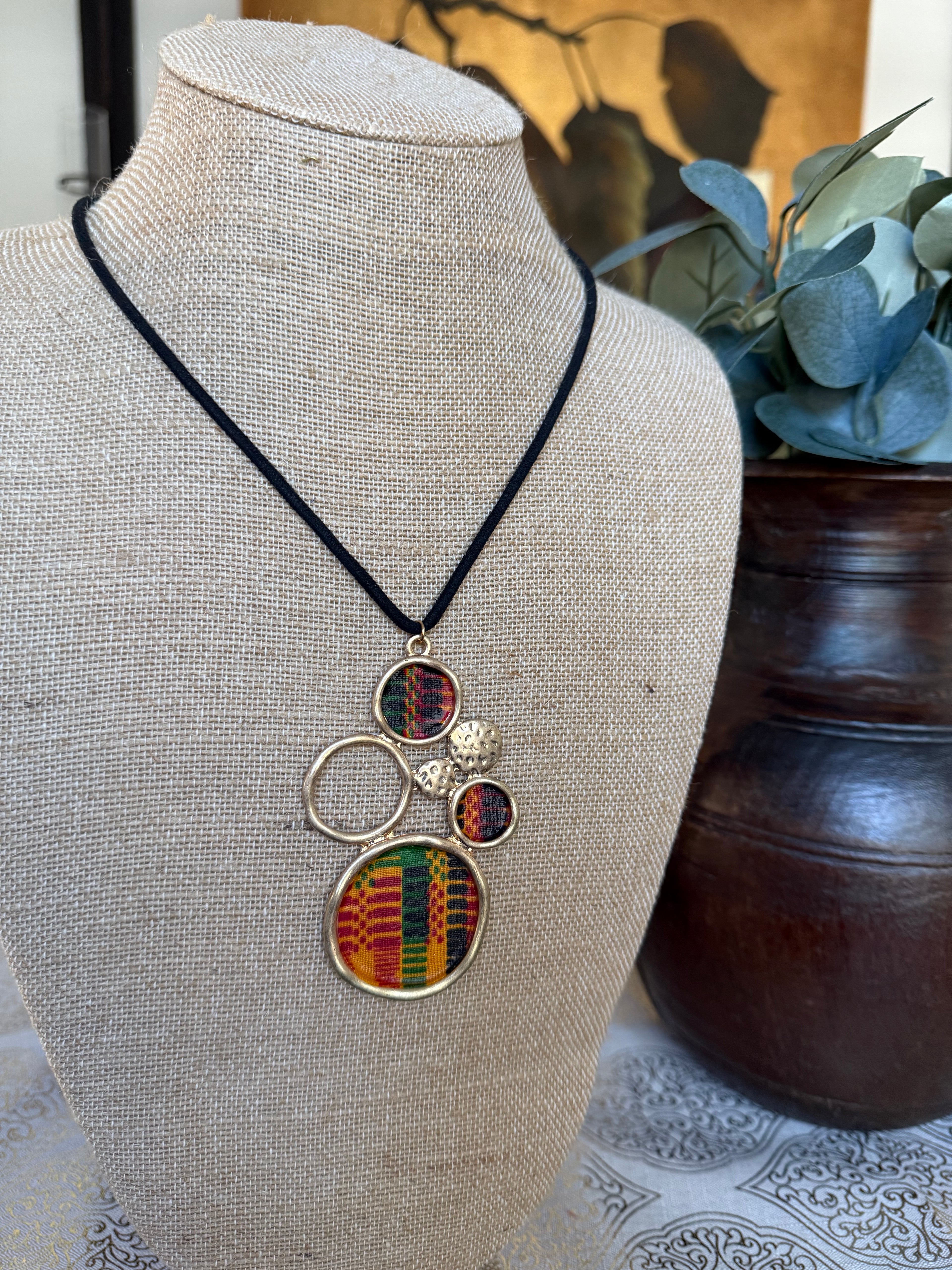 Kente Pendant Necklace
